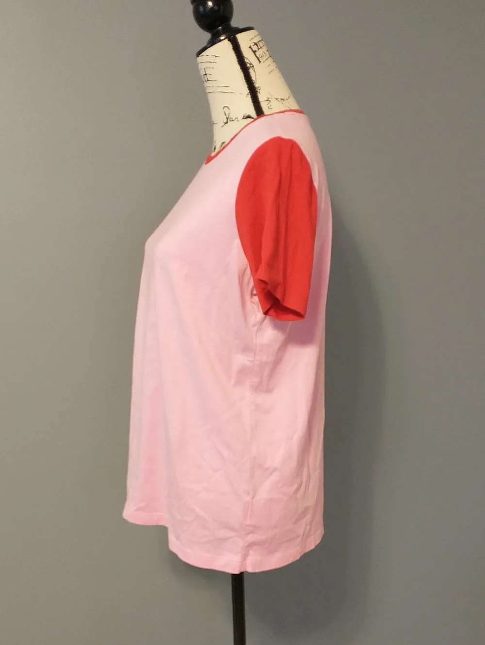 Lands' End Pink and Red Ringer Top - Picture 5 of 7